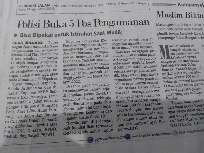 Polisi Buka 5 Pos Pengamanan, Bisa Dipakai untuk Istirahat Saat Mudik